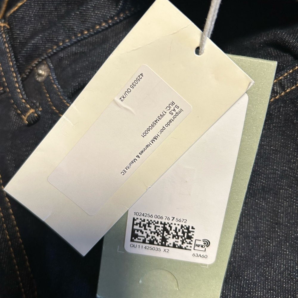 NWT H&M MEN’S SLIM FIT COUPE ETROITE DARK DENIM JEANS  SIZE W32/L30 - Picture 7 of 8